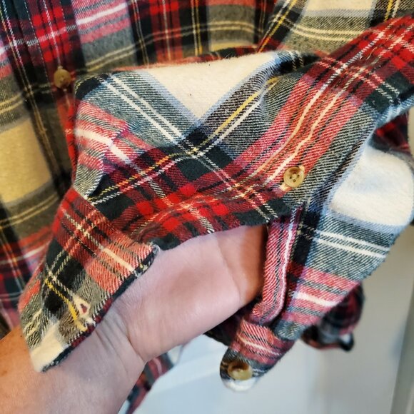 Classic Redhead  Red/Green/White Medium weight Flannel  - 3XL 100% Cotton - Picture 5 of 7
